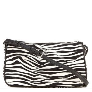 Jet Set Charm Medium Zebra Print Pouchette